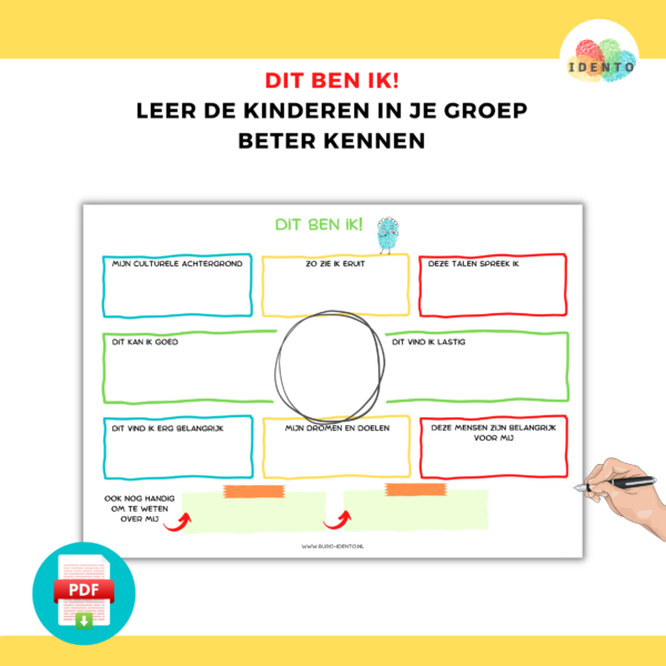 Dit ben ik! Identiteitswerkblad voor kinderen
